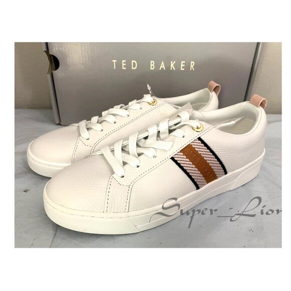 NEW Ted Baker Women's Leather Sneaker Shoes - Picture 5 of 9